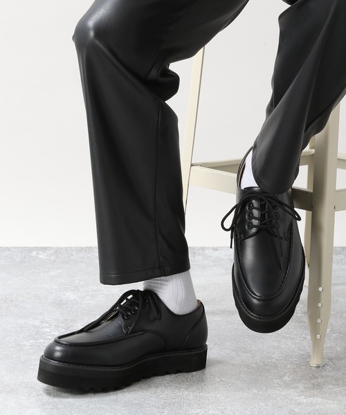 RAGEBLUE（レイジブルー）の「シャークソール/ボリュームモカシンシューズ/257877（モカシン/デッキシューズ・メンズ・ブラック・SMALL/MEDIUM/LARGE）」の3枚目の写真