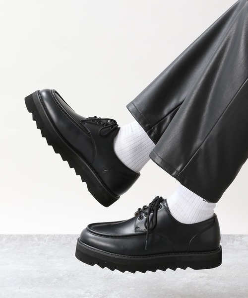 RAGEBLUE（レイジブルー）の「シャークソール/ボリュームモカシンシューズ/257877（モカシン/デッキシューズ・メンズ・ブラック・SMALL/MEDIUM/LARGE）」の10枚目の写真