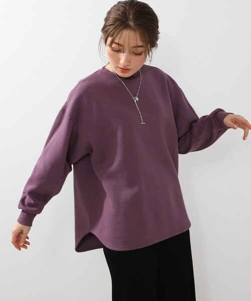 DRESKIP(ドレスキップ)の「◆お袖ぽわんと裏起毛大人スウェット(Tシャツ/カットソー・レディース・ブラック/パープル/モスグリーン/ナチュラル・02/03/04)」の4枚目の写真