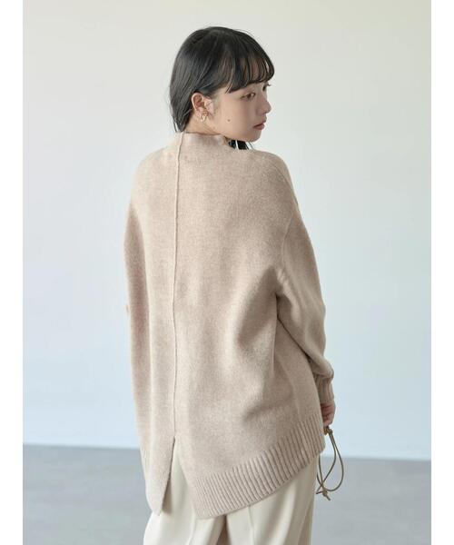 earth music&ecology（アースミュージックアンドエコロジー）の「ブラッシュヤーンチュニック＊（ニット/セーター・レディース・チャコールグレー/ベージュ/アイボリー/ミント・FREE）」の6枚目の写真