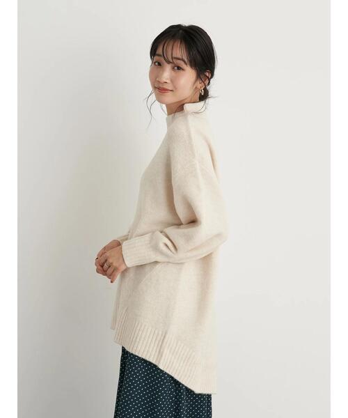 earth music&ecology（アースミュージックアンドエコロジー）の「ブラッシュヤーンチュニック＊（ニット/セーター・レディース・チャコールグレー/ベージュ/アイボリー/ミント・FREE）」の12枚目の写真