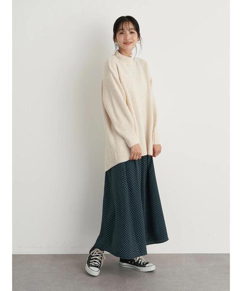 earth music&ecology（アースミュージックアンドエコロジー）の「ブラッシュヤーンチュニック＊（ニット/セーター・レディース・チャコールグレー/ベージュ/アイボリー/ミント・FREE）」の14枚目の写真