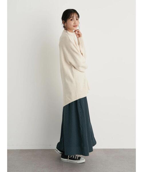 earth music&ecology（アースミュージックアンドエコロジー）の「ブラッシュヤーンチュニック＊（ニット/セーター・レディース・チャコールグレー/ベージュ/アイボリー/ミント・FREE）」の16枚目の写真