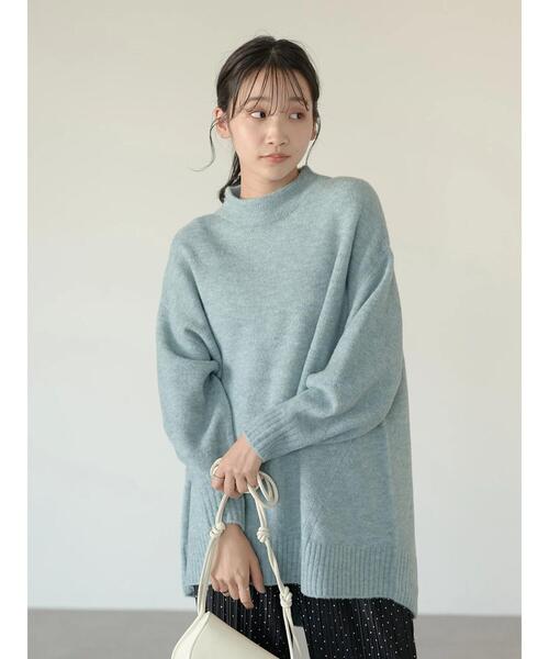 earth music&ecology（アースミュージックアンドエコロジー）の「ブラッシュヤーンチュニック＊（ニット/セーター・レディース・チャコールグレー/ベージュ/アイボリー/ミント・FREE）」の17枚目の写真