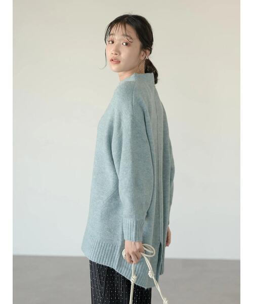 earth music&ecology（アースミュージックアンドエコロジー）の「ブラッシュヤーンチュニック＊（ニット/セーター・レディース・チャコールグレー/ベージュ/アイボリー/ミント・FREE）」の18枚目の写真