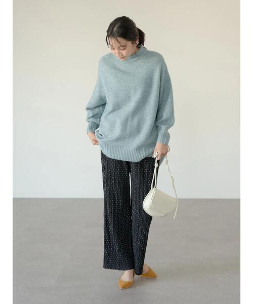 earth music&ecology（アースミュージックアンドエコロジー）の「ブラッシュヤーンチュニック＊（ニット/セーター・レディース・チャコールグレー/ベージュ/アイボリー/ミント・FREE）」の20枚目の写真