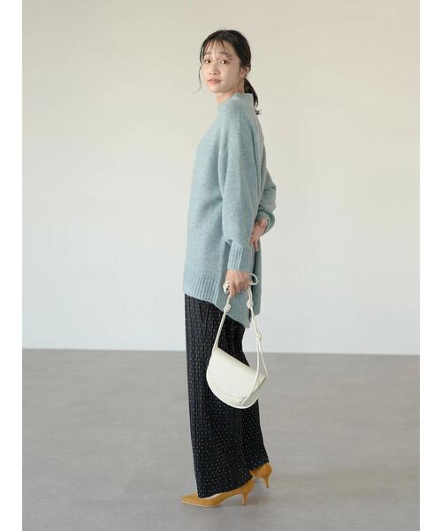 earth music&ecology（アースミュージックアンドエコロジー）の「ブラッシュヤーンチュニック＊（ニット/セーター・レディース・チャコールグレー/ベージュ/アイボリー/ミント・FREE）」の22枚目の写真