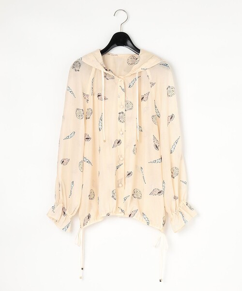 GRACE CLASS（グレースクラス）の「シェルモチーフフーディー（カーディガン/ボレロ・レディース・ネイビー・36）」の6枚目の写真