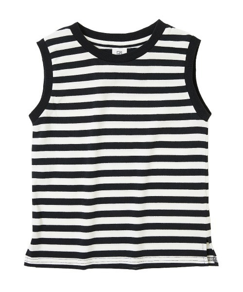 devirock(デビロック)の「先染めボーダーボックスタンクトップ(タンクトップ・キッズ・ブラック/ブルーグレー/ブルー系その他・110cm/100cm/120cm/130cm/140cm/150cm/160cm)」の9枚目の写真