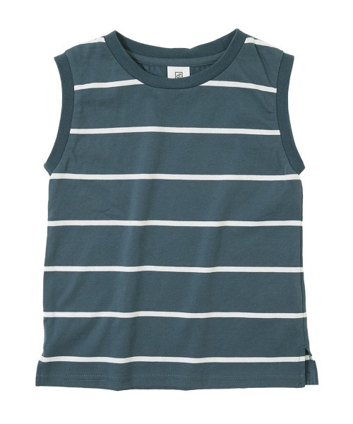 devirock(デビロック)の「先染めボーダーボックスタンクトップ(タンクトップ・キッズ・ブラック/ブルーグレー/ブルー系その他・110cm/100cm/120cm/130cm/140cm/150cm/160cm)」の10枚目の写真