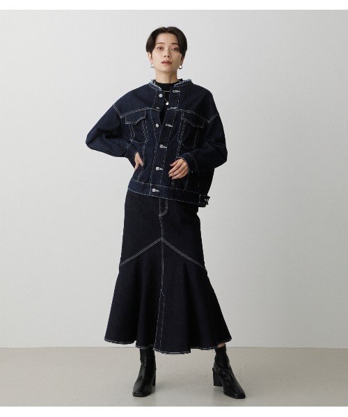 未使用moussy☆ディズニーコラボノーカラーデニムジャケット AZUL by moussy(アズールバイマウジー)の「NO COLLAR DENIM