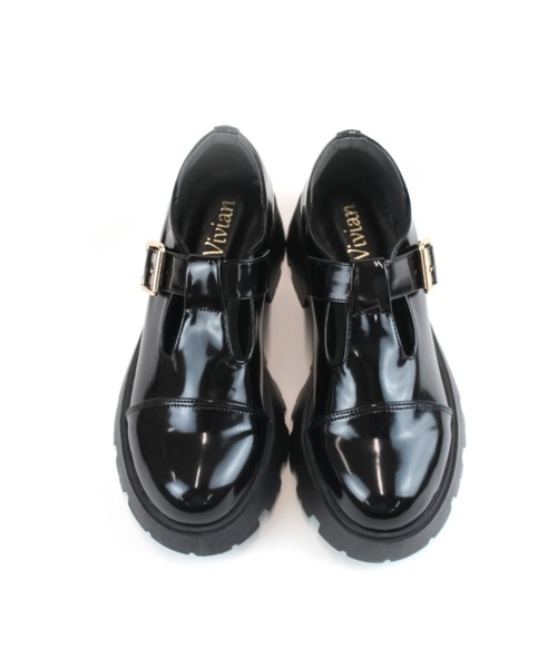 VIVIAN（ヴィヴィアン）の「厚底Ｔストラップマニッシュシューズ ZOZOTOWN+オフィシャルサイト限定商品（ドレスシューズ・レディース・ブラック/ダークブラウン/アイボリー・LL/S/M/L）」の6枚目の写真
