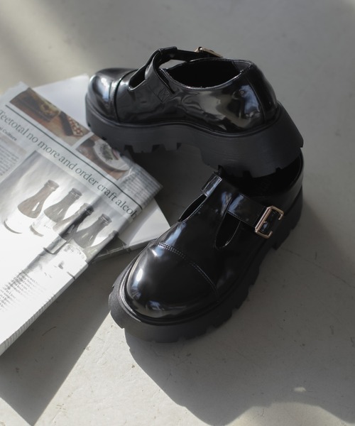 VIVIAN（ヴィヴィアン）の「厚底Ｔストラップマニッシュシューズ ZOZOTOWN+オフィシャルサイト限定商品（ドレスシューズ・レディース・ブラック/ダークブラウン/アイボリー・LL/S/M/L）」の12枚目の写真