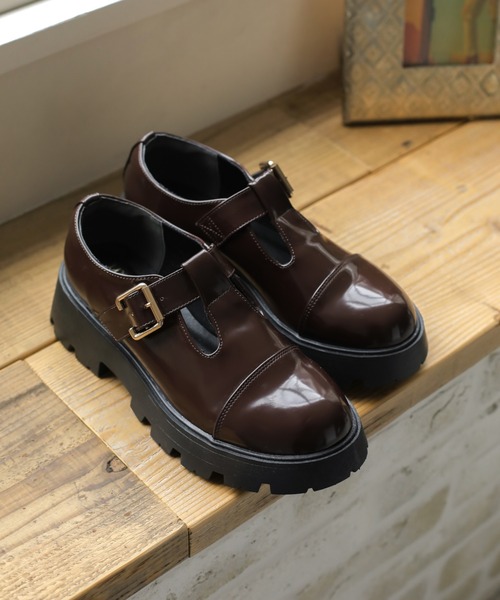 VIVIAN（ヴィヴィアン）の「厚底Ｔストラップマニッシュシューズ ZOZOTOWN+オフィシャルサイト限定商品（ドレスシューズ・レディース・ブラック/ダークブラウン/アイボリー・LL/S/M/L）」の20枚目の写真
