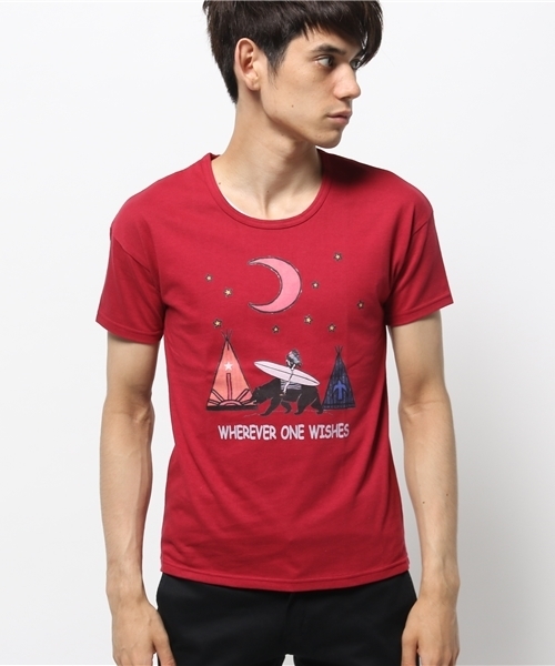 rehacer(レアセル)の「Rising(Tシャツ/カットソー・メンズ・ホワイト/ブラック/チャコールグレー/ネイビー/ブルーグリーン/ワインレッド・MEDIUM/SMALL/LARGE/X-LARGE)」の12枚目の写真