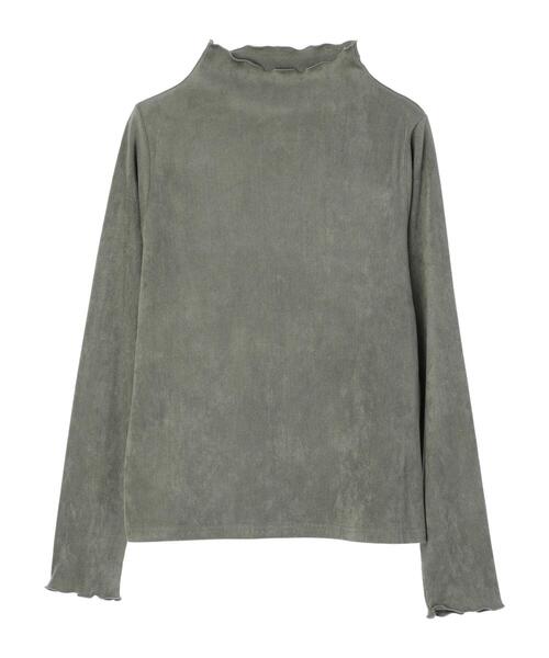 Sugar spoon（シュガースプーン）の「・SUGAR SPOON モールリブハイネック＊（Tシャツ/カットソー・レディース・ベージュ/グレー/グリーン/アイボリー・FREE）」の9枚目の写真