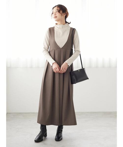 Sugar spoon（シュガースプーン）の「・SUGAR SPOON モールリブハイネック＊（Tシャツ/カットソー・レディース・ベージュ/グレー/グリーン/アイボリー・FREE）」の10枚目の写真