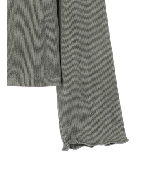 Sugar spoon（シュガースプーン）の「・SUGAR SPOON モールリブハイネック＊（Tシャツ/カットソー・レディース・ベージュ/グレー/グリーン/アイボリー・FREE）」の22枚目の写真