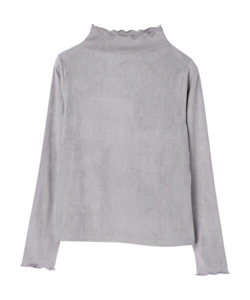 Sugar spoon（シュガースプーン）の「・SUGAR SPOON モールリブハイネック＊（Tシャツ/カットソー・レディース・ベージュ/グレー/グリーン/アイボリー・FREE）」の2枚目の写真