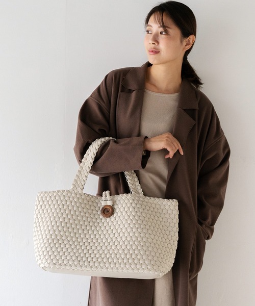 VitaFelice(ヴィータフェリーチェ)の「リバーシブルメッシュBIGトートバッグ(トートバッグ・レディース・ブラック/ホワイト/グレー/ベージュ系/ブラック系・FREE)」の13枚目の写真
