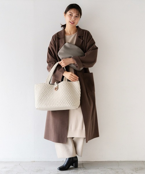 VitaFelice(ヴィータフェリーチェ)の「リバーシブルメッシュBIGトートバッグ(トートバッグ・レディース・ブラック/ホワイト/グレー/ベージュ系/ブラック系・FREE)」の9枚目の写真