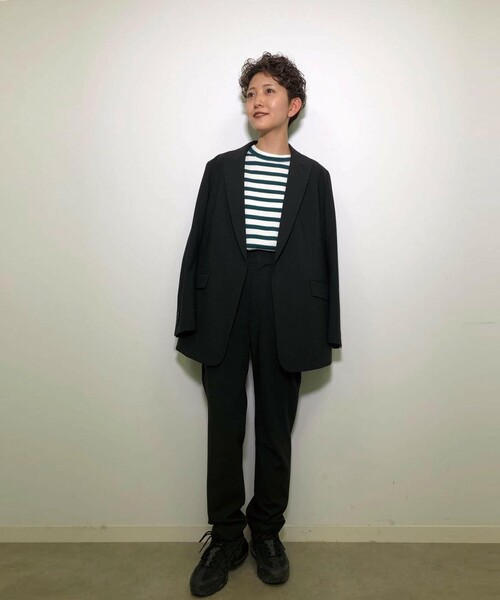DRESSTERIOR（ドレステリア）の「◆ボタンレスピークドラペルジャケット（テーラードジャケット・レディース・ブラック/オリーブ・38/36）」の18枚目の写真