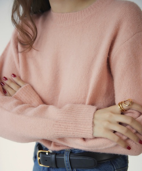 RANDEBOO（ランデブー）の「Classic soft knit（ニット/セーター・レディース・ライトグレー系/ピンク/ブルー・FREE）」の16枚目の写真