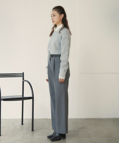 RANDEBOO（ランデブー）の「Classic soft knit（ニット/セーター・レディース・ライトグレー系/ピンク/ブルー・FREE）」の7枚目の写真