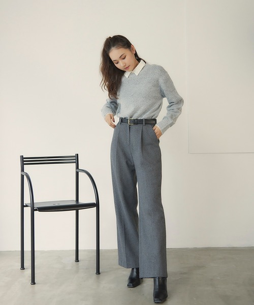 RANDEBOO（ランデブー）の「Classic soft knit（ニット/セーター・レディース・ライトグレー系/ピンク/ブルー・FREE）」の15枚目の写真