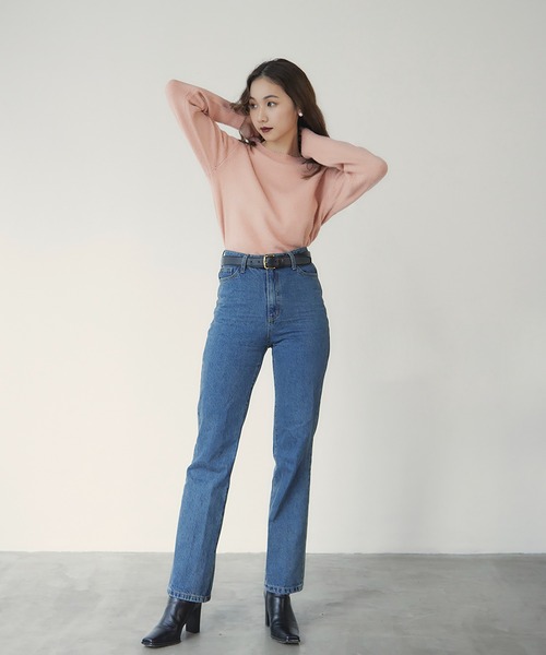 RANDEBOO（ランデブー）の「Classic soft knit（ニット/セーター・レディース・ライトグレー系/ピンク/ブルー・FREE）」の5枚目の写真