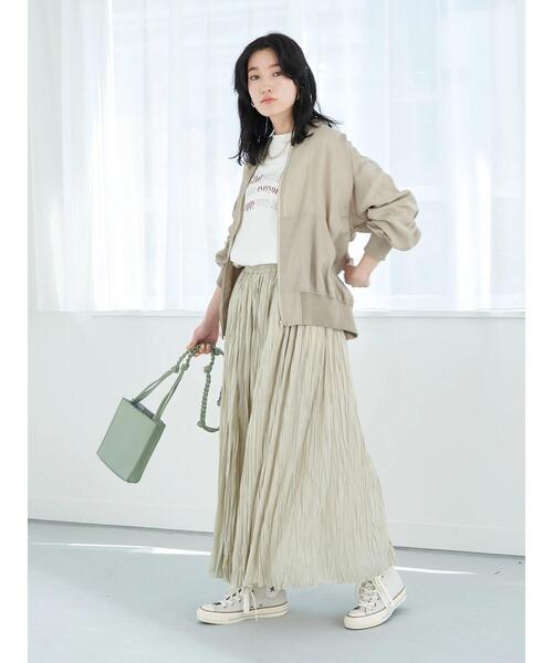 earth music&ecology（アースミュージックアンドエコロジー）の「ヨーク切り替ロゴロンＴ*（Tシャツ/カットソー・レディース・チャコールグレー/オフホワイト/グレイッシュベージュ・FREE）」の18枚目の写真