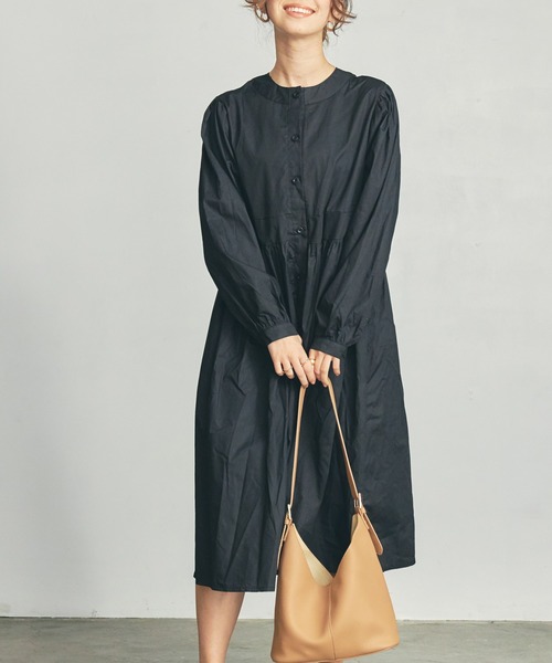 toucher du brise(トゥシェドブリーズ)の「【着回し力抜群】ロングシャツワンピース(ワンピース・レディース・ブラック/ベージュ/オフホワイト・M)」の11枚目の写真