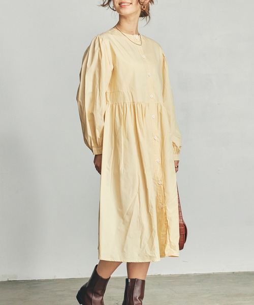 toucher du brise(トゥシェドブリーズ)の「【着回し力抜群】ロングシャツワンピース(ワンピース・レディース・ブラック/ベージュ/オフホワイト・M)」の14枚目の写真