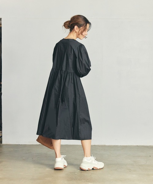 toucher du brise(トゥシェドブリーズ)の「【着回し力抜群】ロングシャツワンピース(ワンピース・レディース・ブラック/ベージュ/オフホワイト・M)」の18枚目の写真
