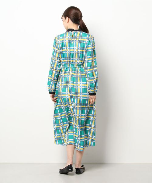 ＪＵＧＬＡＮＳ（ユグランス）の「☆ ビビットなカラーリング。ジオメトリック柄配色ワンピース　35684（ワンピース・レディース・オレンジ/ブルー/グリーン・FREE）」の4枚目の写真