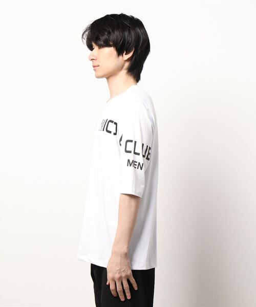 NICOLE CLUB FOR MEN（ニコルクラブフォーメン）の「ロゴプリント　５分袖Ｔシャツ（Tシャツ/カットソー・メンズ・ホワイト/ブラック/ネイビー/シルバーグレー/テラコッタ・MEDIUM/LARGE/X-LARGE）」の7枚目の写真
