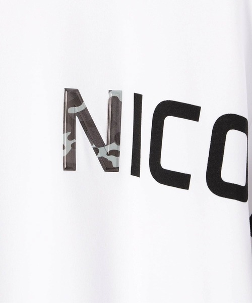 NICOLE CLUB FOR MEN（ニコルクラブフォーメン）の「ロゴプリント　５分袖Ｔシャツ（Tシャツ/カットソー・メンズ・ホワイト/ブラック/ネイビー/シルバーグレー/テラコッタ・MEDIUM/LARGE/X-LARGE）」の12枚目の写真
