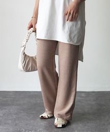 Riberry | 幾何学柄カットジャガードパンツ(スウェットパンツ)