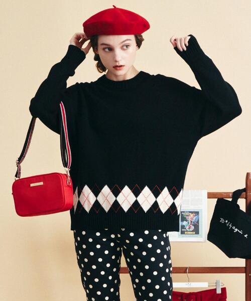 To b. by agnes b.（トゥービーバイアニエスベー）の「WS70 POCHETTE ポシェット（ショルダーバッグ・レディース・レッド・FREE）」の9枚目の写真