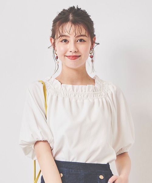 31 Sons de mode(トランテアン ソン ドゥ モード)の「ボリュームスリーブブラウス(シャツ/ブラウス・レディース・オフホワイト/イエロー・36)」の2枚目の写真