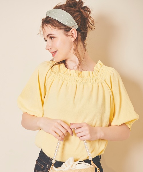 31 Sons de mode(トランテアン ソン ドゥ モード)の「ボリュームスリーブブラウス(シャツ/ブラウス・レディース・オフホワイト/イエロー・36)」の8枚目の写真