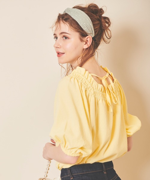 31 Sons de mode(トランテアン ソン ドゥ モード)の「ボリュームスリーブブラウス(シャツ/ブラウス・レディース・オフホワイト/イエロー・36)」の9枚目の写真