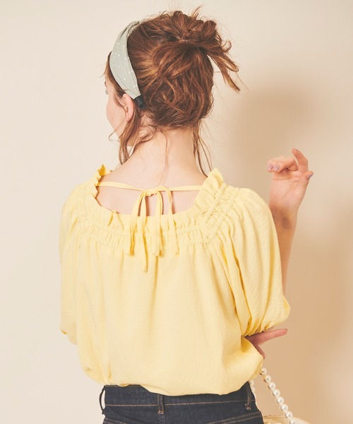 31 Sons de mode(トランテアン ソン ドゥ モード)の「ボリュームスリーブブラウス(シャツ/ブラウス・レディース・オフホワイト/イエロー・36)」の10枚目の写真