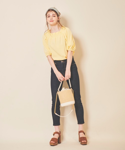 31 Sons de mode(トランテアン ソン ドゥ モード)の「ボリュームスリーブブラウス(シャツ/ブラウス・レディース・オフホワイト/イエロー・36)」の14枚目の写真