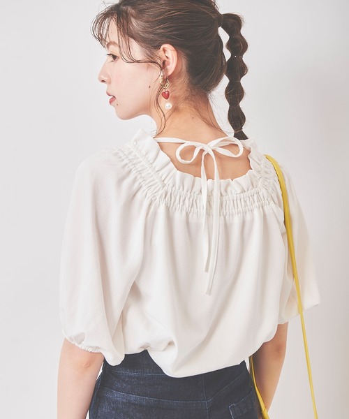 31 Sons de mode(トランテアン ソン ドゥ モード)の「ボリュームスリーブブラウス(シャツ/ブラウス・レディース・オフホワイト/イエロー・36)」の3枚目の写真