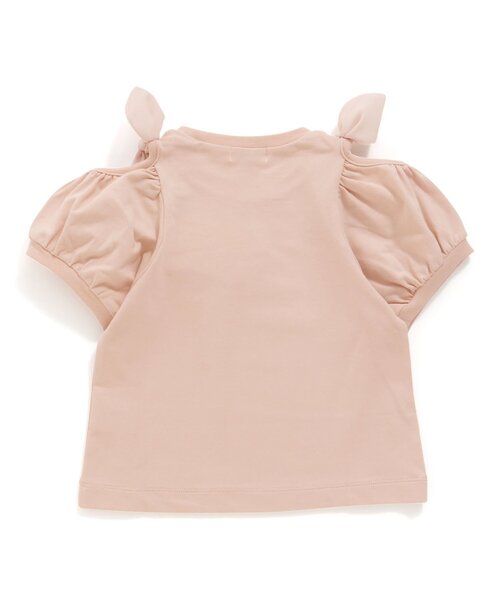 Seraph(セラフ)の「カットショルダーリボンTシャツ(Tシャツ/カットソー・キッズ・ピンク/アイボリー/グリーン・90/95/130/110/80/120/140/100)」の6枚目の写真