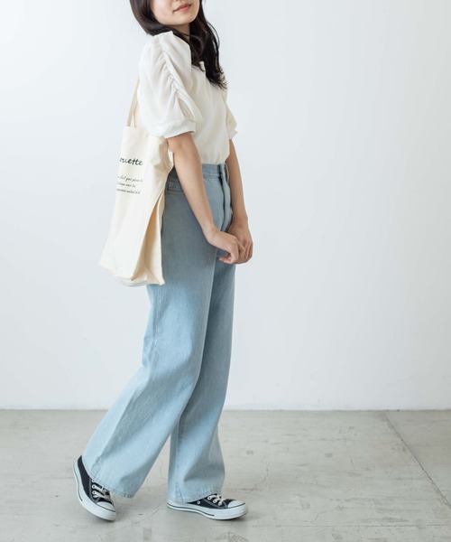 WEGO（ウィゴー）の「WEGO/袖ボリュームプルオーバー（Tシャツ/カットソー・レディース・ホワイト/ブラック/ブルー系その他・FREE）」の6枚目の写真