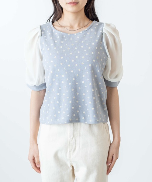 WEGO（ウィゴー）の「WEGO/袖ボリュームプルオーバー（Tシャツ/カットソー・レディース・ホワイト/ブラック/ブルー系その他・FREE）」の19枚目の写真