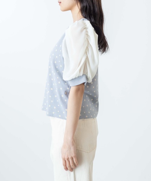 WEGO（ウィゴー）の「WEGO/袖ボリュームプルオーバー（Tシャツ/カットソー・レディース・ホワイト/ブラック/ブルー系その他・FREE）」の20枚目の写真