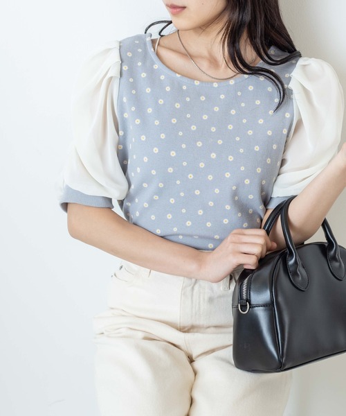 WEGO（ウィゴー）の「WEGO/袖ボリュームプルオーバー（Tシャツ/カットソー・レディース・ホワイト/ブラック/ブルー系その他・FREE）」の13枚目の写真